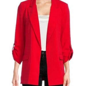 Tahari Open-Front Blazer Red | Size S